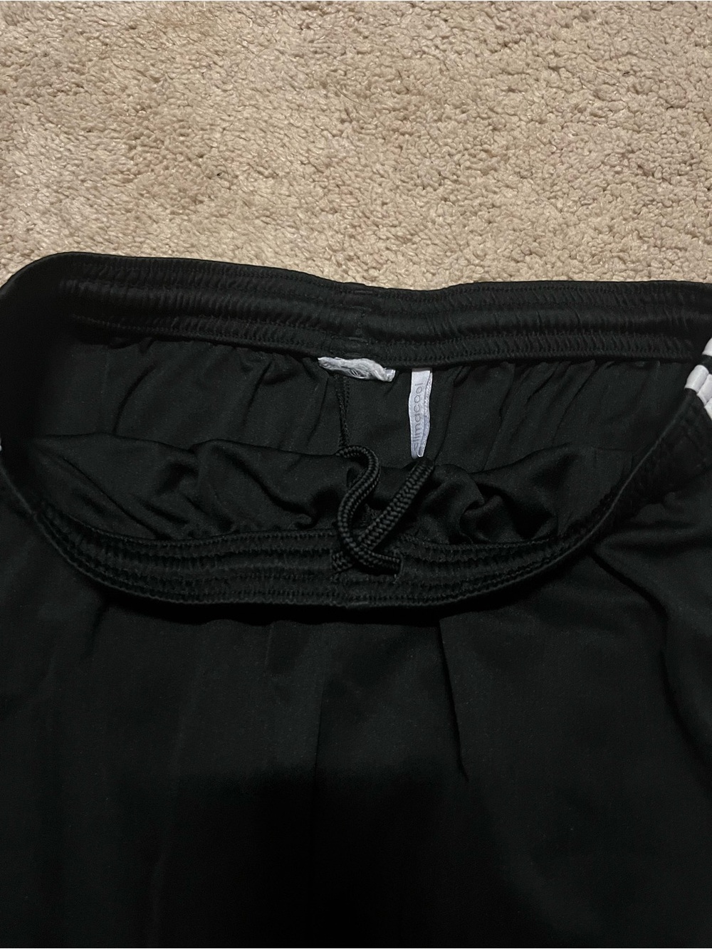 adidas Black Women's Athletic Gym Shorts with Waist Drawstring